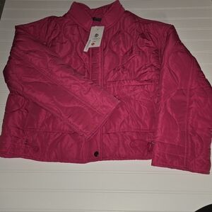 Merokeety Pink Quilted Women's Jacket